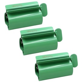 UDQYQ Tubenquetscher Tubenpresse,3-er Pack Zahnpasta Squeezer Edelstahl Sparen Zahnpasta total Squeeze Out leere Rohre, Edelstahl Zahnpasta Sitzhalter mit Standfunktion. (Green)