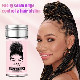 Wax Stick for Hair, Hair Pomade Stick Smoothing & Slick Stick for Wigs Non-greasy Styling Hair Wax Stick for Flyaways by AnWoor