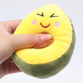 Jowxsx Dog Chew Toy, Avocado Squeaky Dog Toys, Tough & Chew Resistant, Creative Pet Toy, Soft Plush Avocado Shape Tooth Cleaning for Puppy, Small, Middle, Big Dogs Yellow