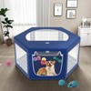 Hexagonal Dog playpen, 45Inch Soft Puppy Playpen with 600D Oxford