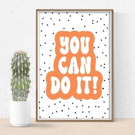Ad Astra Graphics You can do it! | 12-Inches By 18-Inches Inspirational Motivational Educational Classroom Posters | Great Gift Ideas For Teachers | FBMAAP045