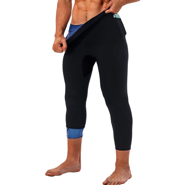LMCOB Sauna Sweat Short Pants for Men Hot Thermo Leggings
