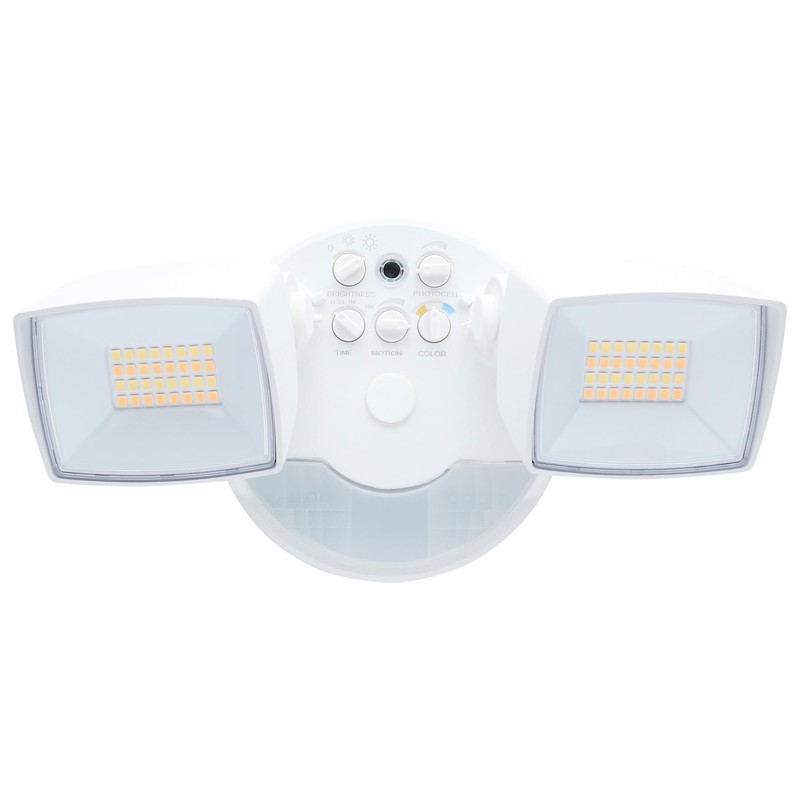 Satco 65-998 LED Dual Head Security Flood Light with PIR