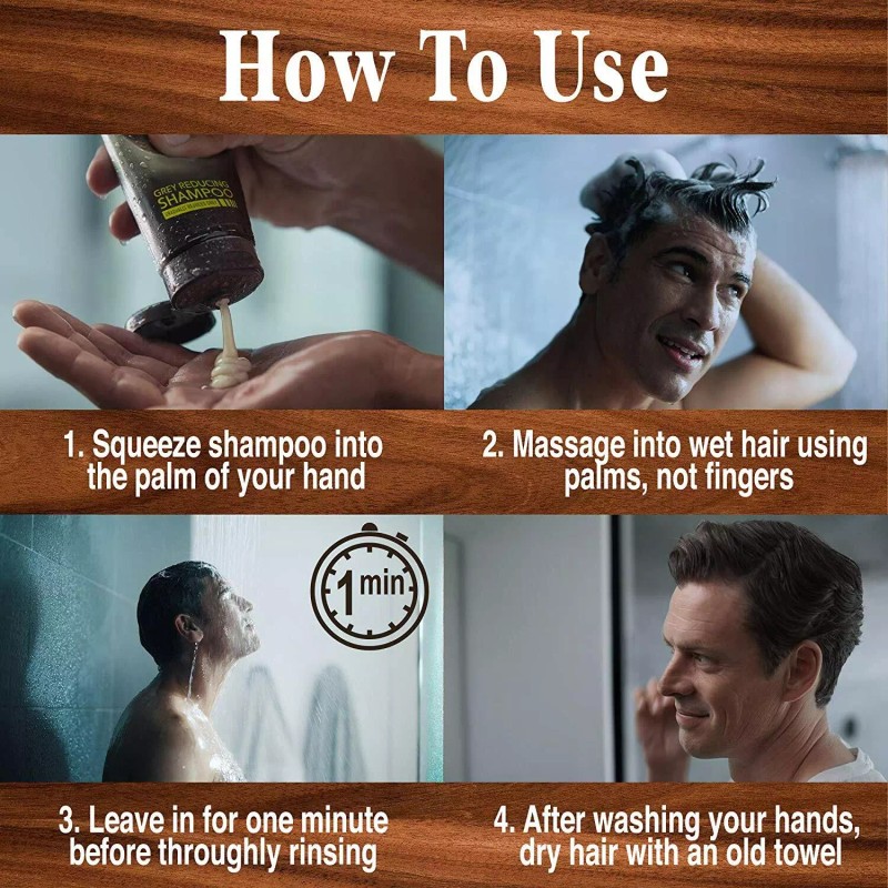 Just for Men Control GX GREY-REDUCING SHAMPOO Gently Cleans Revitalizes