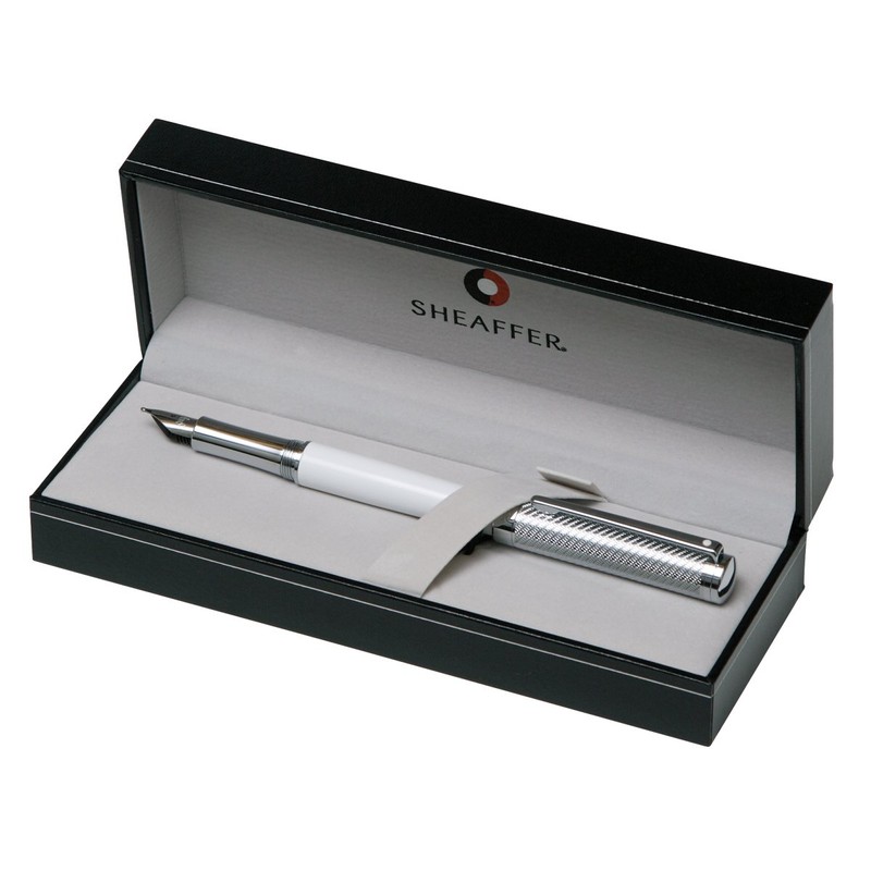 Sheaffer 9240-2 Ballpoint Intensity Corpus Spiral-Engraving-Chrome-Cap with Chrome Trim, Shiny