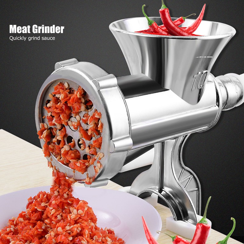 Household Aluminum Alloy Manual Sausage Meat Grinder Pepper Spice Grinding