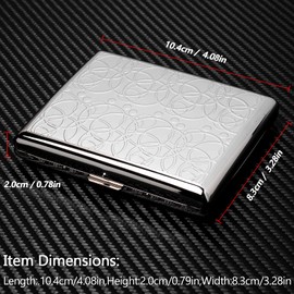 Goshentech Retro case, Metal Plated Silver,20 Capacity for 100mm Double Sided Spring Clip Open Pocket Holder (Silver)