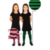 MYSASI Children's Striped Tights Size. 6-8 years. Red and Black.