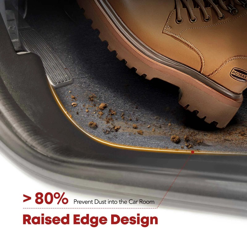 Unbranded 2x Front Side Black Floor Mats for Hyundai Santa