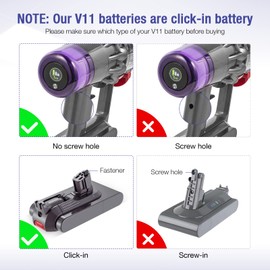 Farmice V11 Battery 25.2V 4.0Ah Compatible with V11 V15 SV15 SV16 SV22 Vacuum V11 Outsize V11 Torque Drive V15 Detect Vacuum (Click in Type)