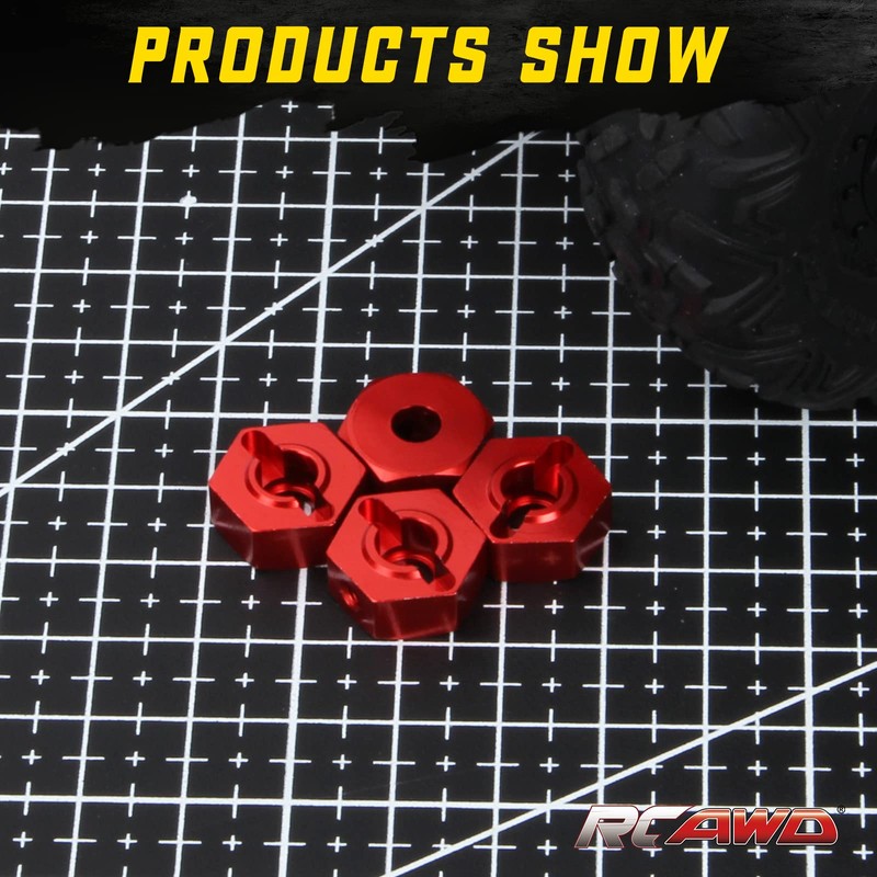 RCAWD Alloy 14mm Wheel Hex Hub Adapter for 1/10 ARRMA