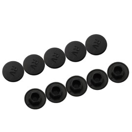 10pcs MTB Mountain Bike Crank Screw Bolt Cover Road Bicycle Hex Screw Allen Key Bolt Cap Nut Cover (Black M5)