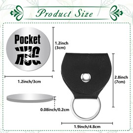 CREATCABIN Pocket Hug Token Long Distance Relationship Keepsake Stainless Steel Double Sided Inspirational Gift with PU Leather Keyring for Friends Son 3cm - Sometimes Forgets That Great Are