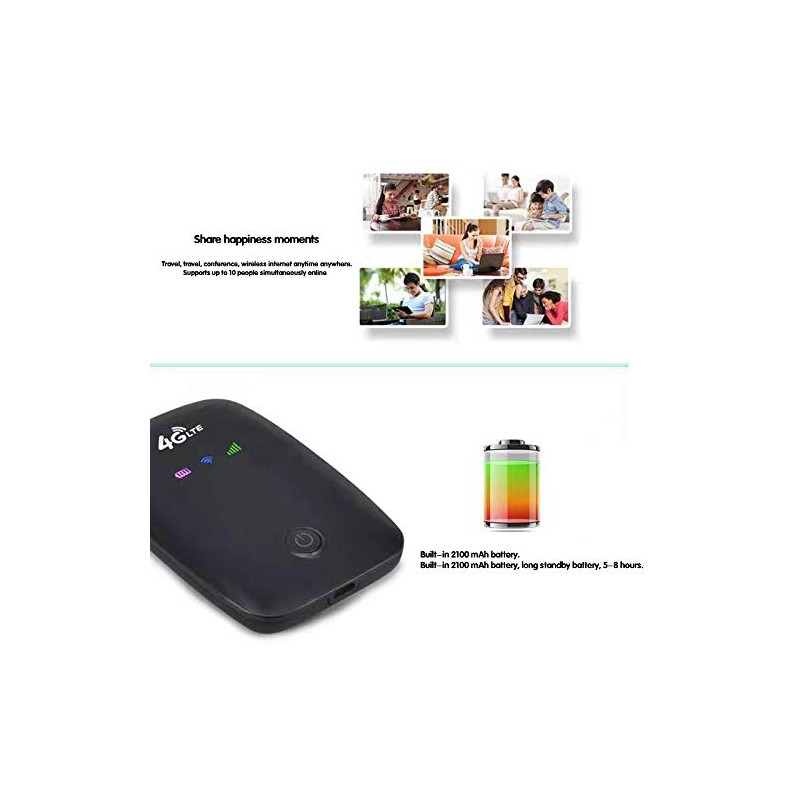 jingfei Wireless Router 150M 4G Portable Wireless Router 2.4/5G -Band