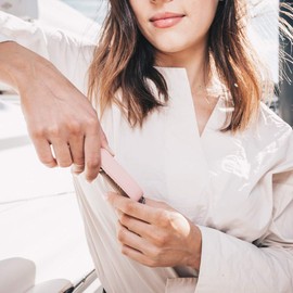 Jibbon Italian Premium Leather Key Organizer - Stylish Key Holder with Marine Grade 316 Stainless Steel, Compact EDC Keychain, Accommodates Up To 9 Keys, Including Car Keys - (BLUSH)