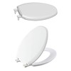 Deluxe toilet seat with slow close & easy clean hinges,