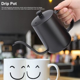 Coffee Kettle for Stove Top Premium Gooseneck Kettle, Pour Over Coffee Kettle, Tea Pot Stovetop Teapot, Hot Water Heater for Camping Home Kitchen, Stainless Steel Small 350 ml/11 Oz