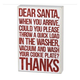 Box Sign - Dear Santa When You Arrive