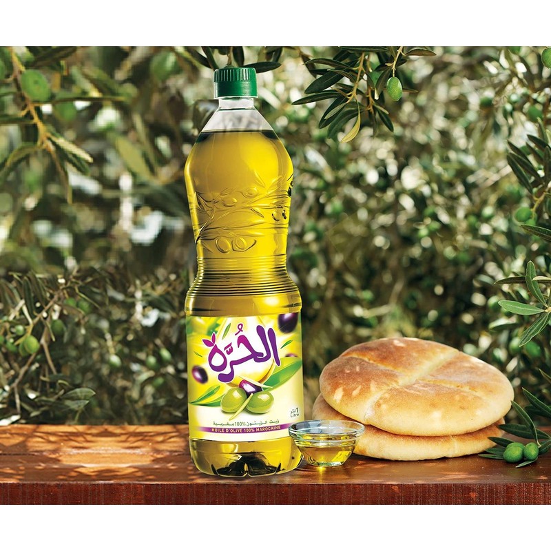 Alhorra Moroccan Virgin Olive Oil, First Cold Pressed, (1 Liter)