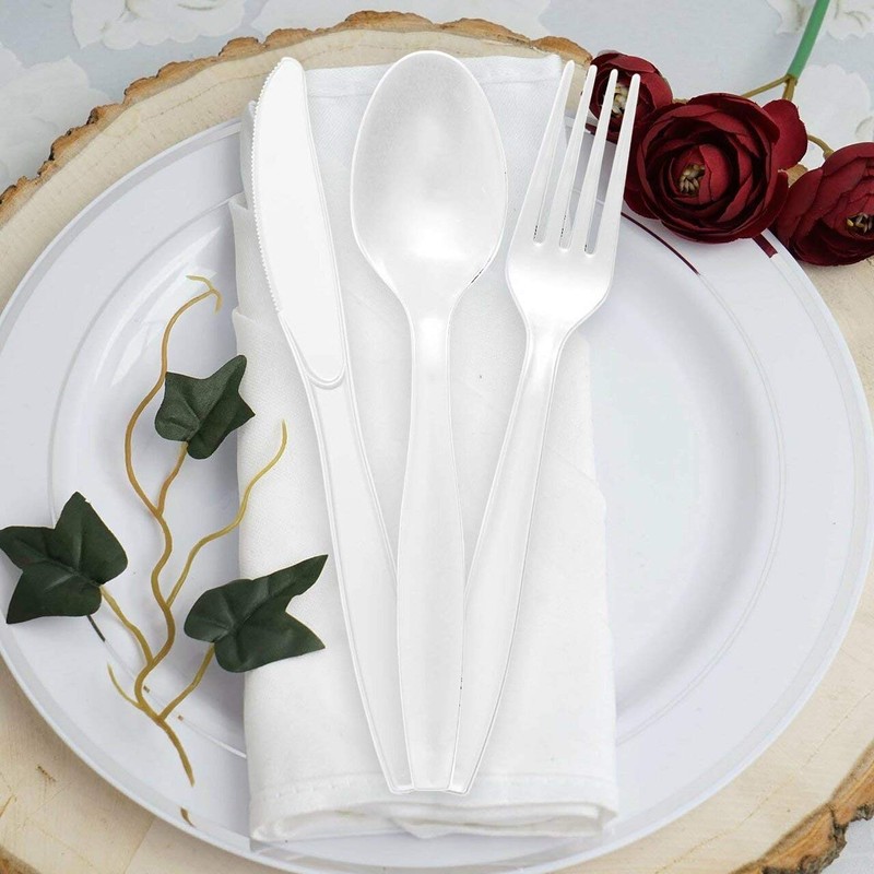 Kaya White Disposable Plastic Knives - 7.5" (Pack of 100)