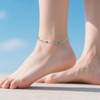 S925 Sterling Silver Chakra Heart Anklet – Adjustable Yoga Spiritual