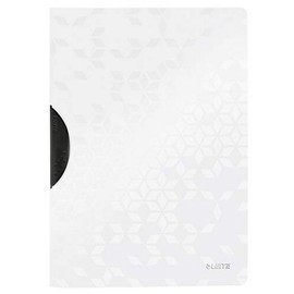 Leitz A4 ColorClip File, 30 Sheet Capacity, Flexible Plastic, White, WOW Range, 41850001