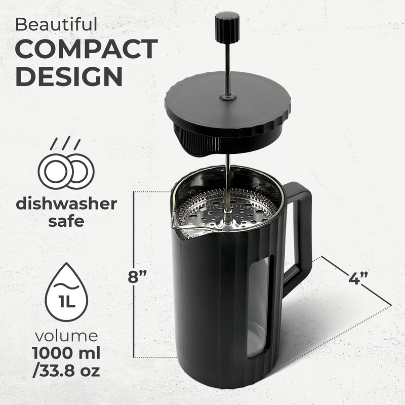 Kaffe Large French Press Coffee Maker & Camping Coffee Pot