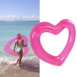 WNUV Flotadores oceánicos, cómodo Flotador de Piscina con Forma de corazón en Color Rosa para Juguetes de Verano