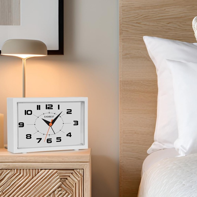 EASIBEST - Reloj despertador analógico para montaje en pared, color