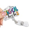 Pishovi Surgical Tech Glitter Retractable Reel ID Card Clip, Funny