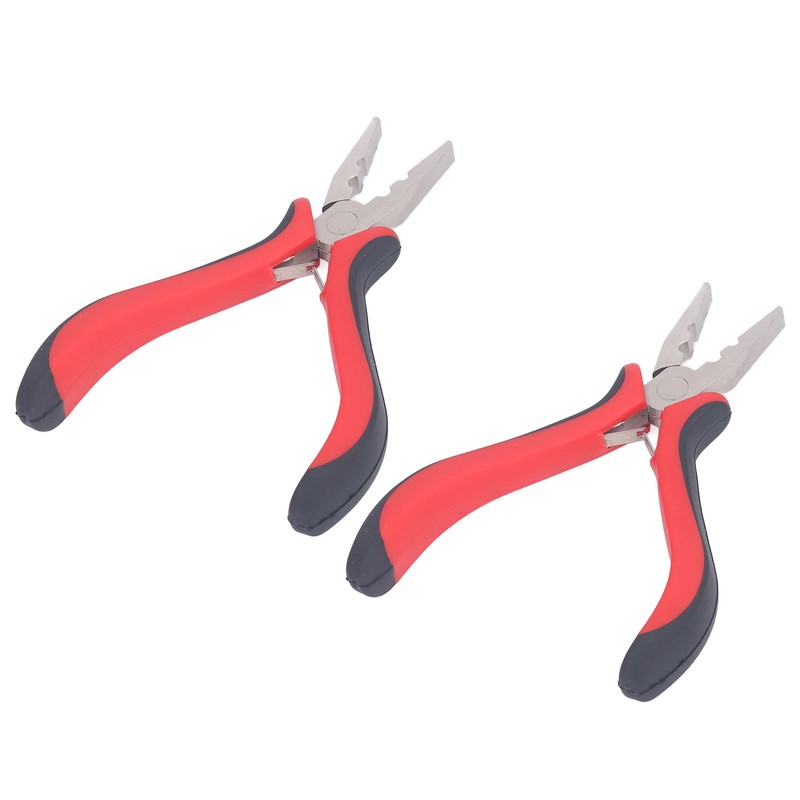 2pcs Hair Extensions Plier Ergonomic Handle Skid Resistance 2 Holes