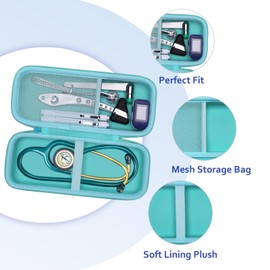 XANAD Stethoscope Case for 3M Littmann Cardiology III,II,IV,3M Littmann Master Cardiology/MDF MDOne Stainless Steel Stethoscope, Extra Pocket for Doctor & Nurse Accessories - Green