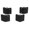 4 Pack Black Polymide Hinge Reinforced Plastic 40x48mm Italian Made