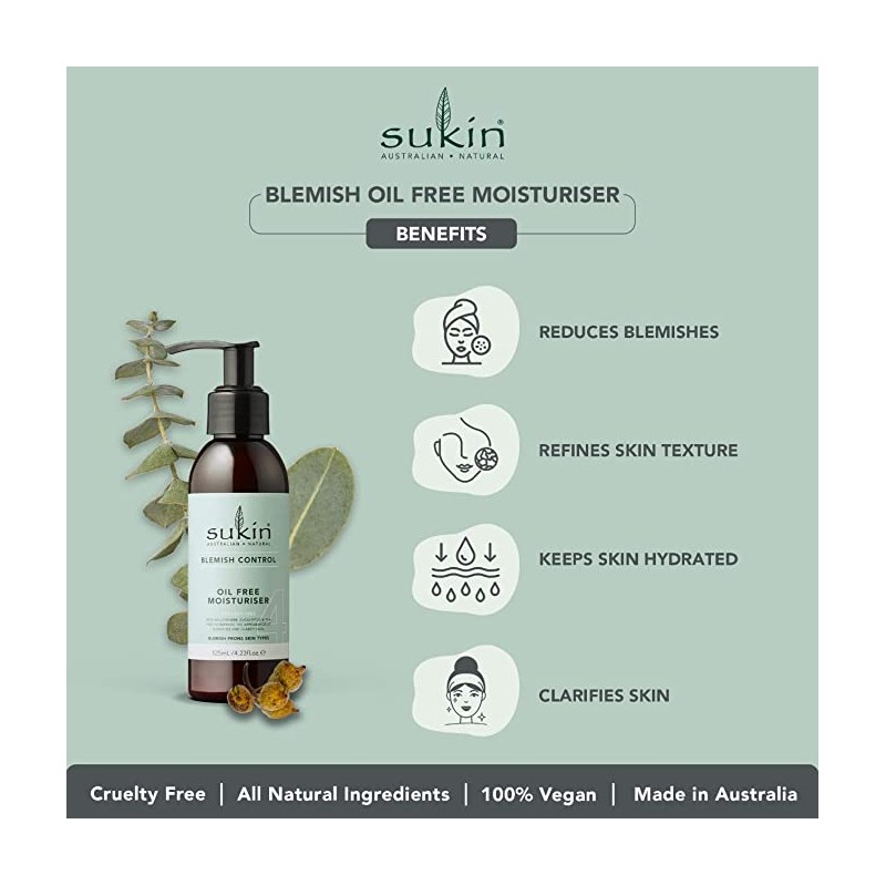 Sukin Blemish Control Oil Free Moisturiser 125ml