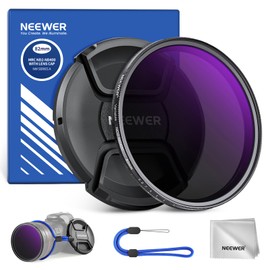 NEEWER 82mm ND2-400 (1-9 Stops) Variable ND Filter with Lens Cap, Lanyard, Cleaning Cloth, Precise Neutral Density Adjustment, Fingerprint & Scratch Resistant Multicoated Optical Glass