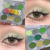 Green Eyeshadow Palette, 9 Colours Glitter Eye Shadow Makeup, Green