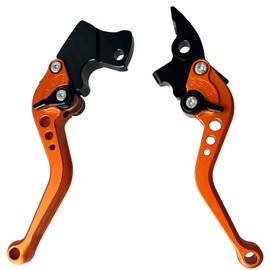RIDE IT Short Brake Clutch Levers Compatible with Duke 125/200/390 2014-2021,RC125 RC200 RC390 2014 2015 2016 2017 2018 2019 2020 2021,390 Adventure 2020-2021-Orange