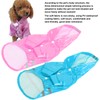 Waterproof Pet Raincoat Dog Reflective Stripe Rain Jacket Breathable Hooded
