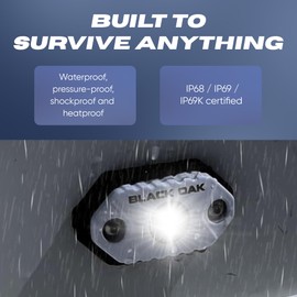 Black Oak LED Marine LED Boat Light Marine Accent, Fishing, Courtesy, Deck Lights Dimmable White – Lighting for Fishing Boat, Pontoon, Yacht, Sailboat (1 Pack)