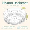 Home Intuition Round Plastic Lazy Susan Turntable Food Storage Container