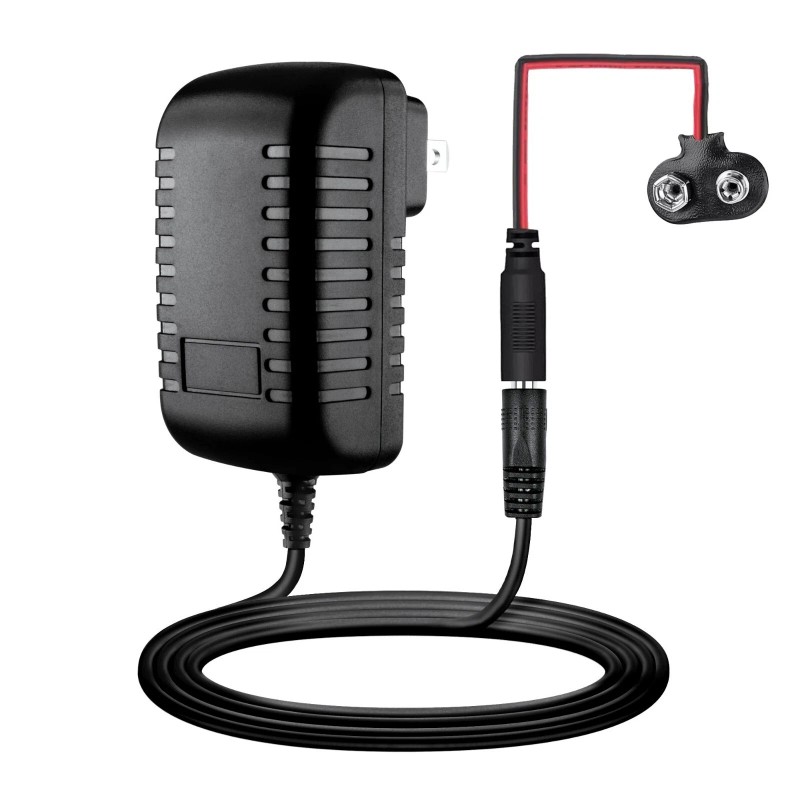 Ablegrid 9V Battery Clip Power Supply AC Adapter Wall Charger
