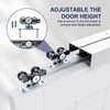 COSHOMER 6FT Bypass Door Hardware, Closet Door Track Kit, Top-Mounted