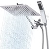 G-Promise All Metal 10" Dual Square Shower Head Combo |
