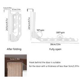 Travel Clothes Hangers, Space-saving, Clothes Hooks, Foldable, Portable, Non-Slip, Multifunction Travel Accessories for Holiday, Indoor, Hotel, Outdoor Use