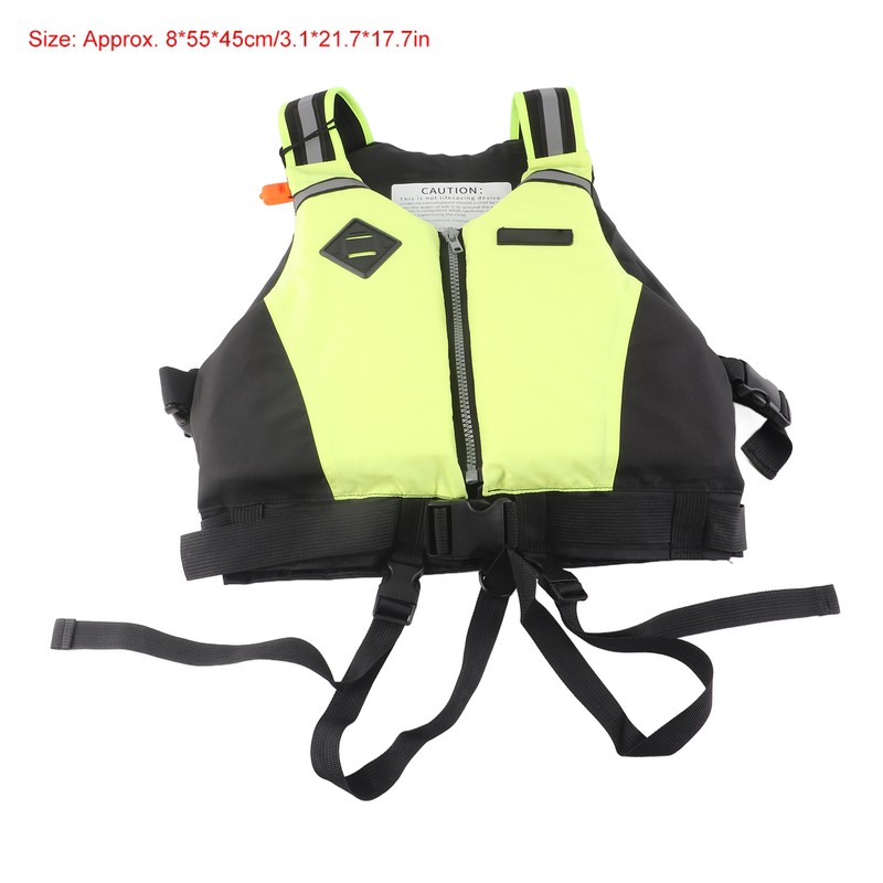 Kayaking Swimming Adult Safety Buoyancy Jacket Life Vest Reflective Strap