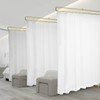 Gtouse Privacy Curtains for Room Divider, Metal Support Wall Mounted