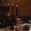 Mavandes Flameless Flickering Taper Candles Two Remote, 7.5 Inch Black