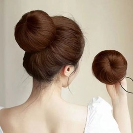 Short hair net wig (light brown) bun hair (WFHGAUE) / 똥머리헤어망가발(라이트브라운)당고올림머리 (WFHGAUE)