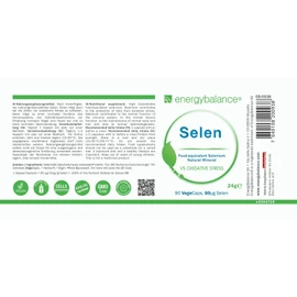 EnergyBalance Selenium - Capsules with Organic Selenium Yeast and Turmeric - Vegan, No Additives - 90 VegeCaps of 60 μg