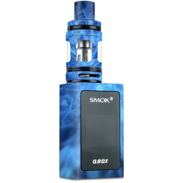 MightySkins Skin Compatible with Smok QBOX 50W - Blue Mystic Flames | Protective, Durable, and Unique Vinyl Decal wrap Cover | Easy to Apply, Remove, and Change Styles | Made in The USA